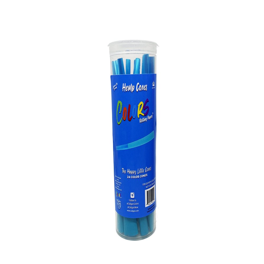 Colors- Mix Color Cones- 24 Pack (Black, Blue, Purple, Red, Green, Yellow) (Blue)