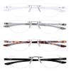 Eyekepper 4-pack Rimless Reading Glasses Women Men Half Moon Readers +0.50 view 4