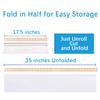 JOYIT 220 ft Clear Cellophane Wrap Roll (35 in x 220 ft) - 3 Mil Thickness Cellophane Roll, Cellophane Bags Large, Clear Wrapping Paper for Flower Gift Baskets Wrap (35" fold into 17.5") view 2