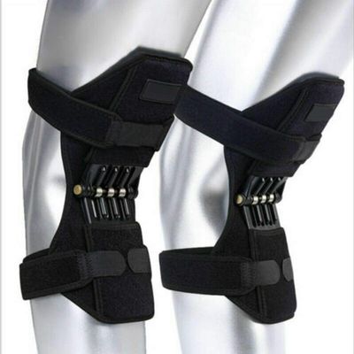 1 Pair Knee Joint Support Pads Breathable Power Lift Joint Support Knee Pads Powerful Rebound Spring Force Knee Pads