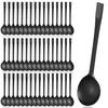 200 Pcs Plastic Soup Spoons Heavyweight Disposable Spoon Party Small Plastic Soup Spoons for Daily Use Wedding Birthday Home Party Picnics Restaurant Kitchen Summer Dessert Station Supplies(Black) view 1