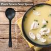 200 Pcs Plastic Soup Spoons Heavyweight Disposable Spoon Party Small Plastic Soup Spoons for Daily Use Wedding Birthday Home Party Picnics Restaurant Kitchen Summer Dessert Station Supplies(Black) view 2