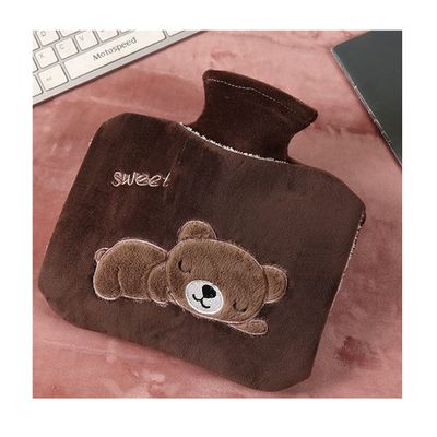 1.5L Water Injection hot Water Bottle,Used to Relieve Pain,Back,Neck and Shoulders and a hot Water Bottle for Warm and Comfortable Nights. (Color : Brown, Size : Bear)