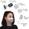 4-Ply Carbon Filter Face Mask with Elastic Ear Straps - 50 Pack view 2