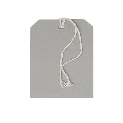 K-Kraft Gift Tags with String Options (#5 = 4.75 x 2.375 inches, PRE-Strung Gray)