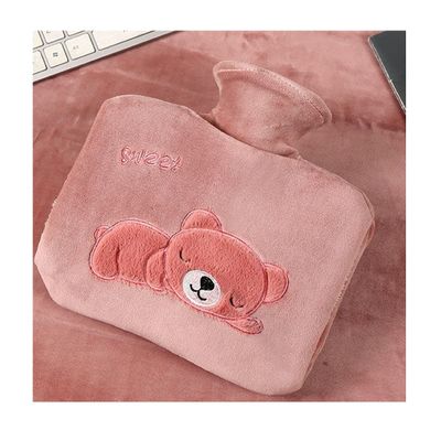 1.5L Water Injection hot Water Bottle,Used to Relieve Pain,Back,Neck and Shoulders and a hot Water Bottle for Warm and Comfortable Nights. (Color : Pink, Size : Bear)