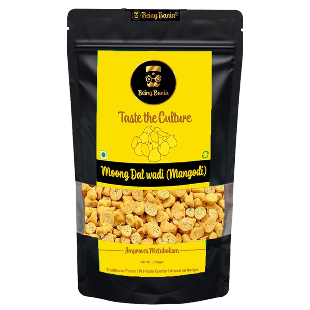 Being Bania Rajasthani Mangodi 250gm Moong Dal Wadi Mungori Wadi Natural No Added Preservatives