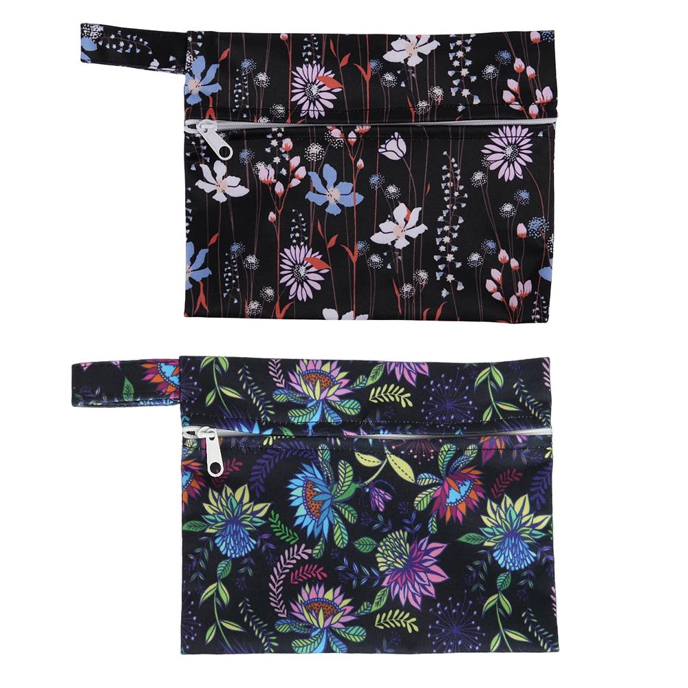 2 Pieces Reusable Mini wet bag for Mama Cloth Menstrual Pads/Breast Pads,7x5.5 Inch(2MN5)