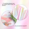 Marspark 39 x 138 Inch Iridescent Cellophane Wrap for Gift Baskets and 32.8 Feet Bendable Pink Aluminum Wire, Pink Iridescent Film Paper Holographic 11.5 Feet Wrapping Paper for DIY Crafts Treats view 3