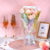 Marspark 39 x 138 Inch Iridescent Cellophane Wrap for Gift Baskets and 32.8 Feet Bendable Pink Aluminum Wire, Pink Iridescent Film Paper Holographic 11.5 Feet Wrapping Paper for DIY Crafts Treats view 4