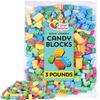 Building Blocks Candy - 3 Pound Bag - Building Block Candies - Candy Bricks Assorted Flavors - Edible Blocks Assortment view 1