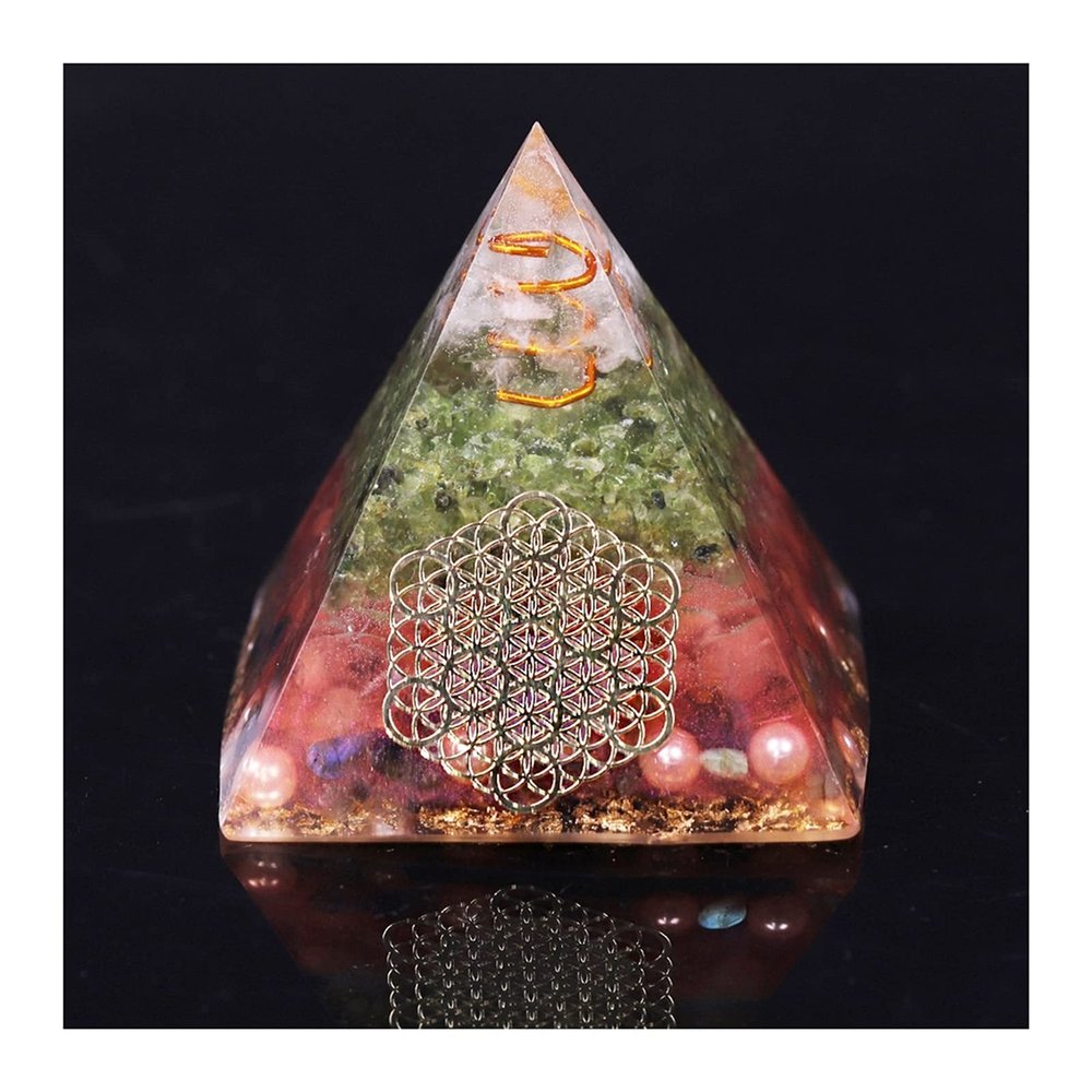 TYQXSH Energy Generator Orgonite Pyramid Decoration Gift Chakra Reiki Meditation (Size : 7CM)