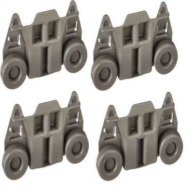4 Dishwasher Wheels Lower Dish Rack Roller Wheel Replaces For KitchenAid KUDE60HXSS0 KUDE60HXSS1 KUDE60FXPA3 KUDE60FXSS5 KUDE60FXWH0 KUDE60FXWH1 KUDE60FXWH2 KUDE60FXWH3 KUDE60FXWH4 KUDE60FXWH5