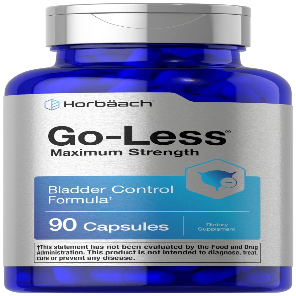 Horbach Go Less Bladder Control Supplement | 90 Capsules | Maximum Strength Pills for Women and Men | Non-GMO & Gluten Free Formula