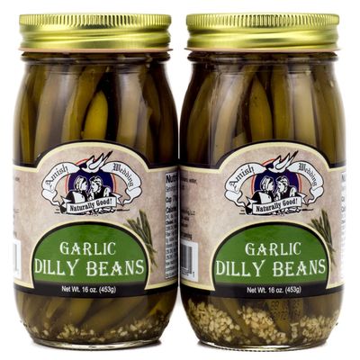 Amish Wedding Garlic Dilly Beans 16oz (Pack of 2)