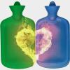 2 Pack Premium Simple Rubber 2L Hot Water BagReusable Hot Compress and Heat TherapyNatural Rubber -BPA Free-Durable Hot Water Bag (Color : Green+Blue) view 1