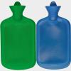 2 Pack Premium Simple Rubber 2L Hot Water BagReusable Hot Compress and Heat TherapyNatural Rubber -BPA Free-Durable Hot Water Bag (Color : Green+Blue) view 2