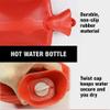 2 Pack Premium Simple Rubber 2L Hot Water BagReusable Hot Compress and Heat TherapyNatural Rubber -BPA Free-Durable Hot Water Bag (Color : Green+Blue) view 3