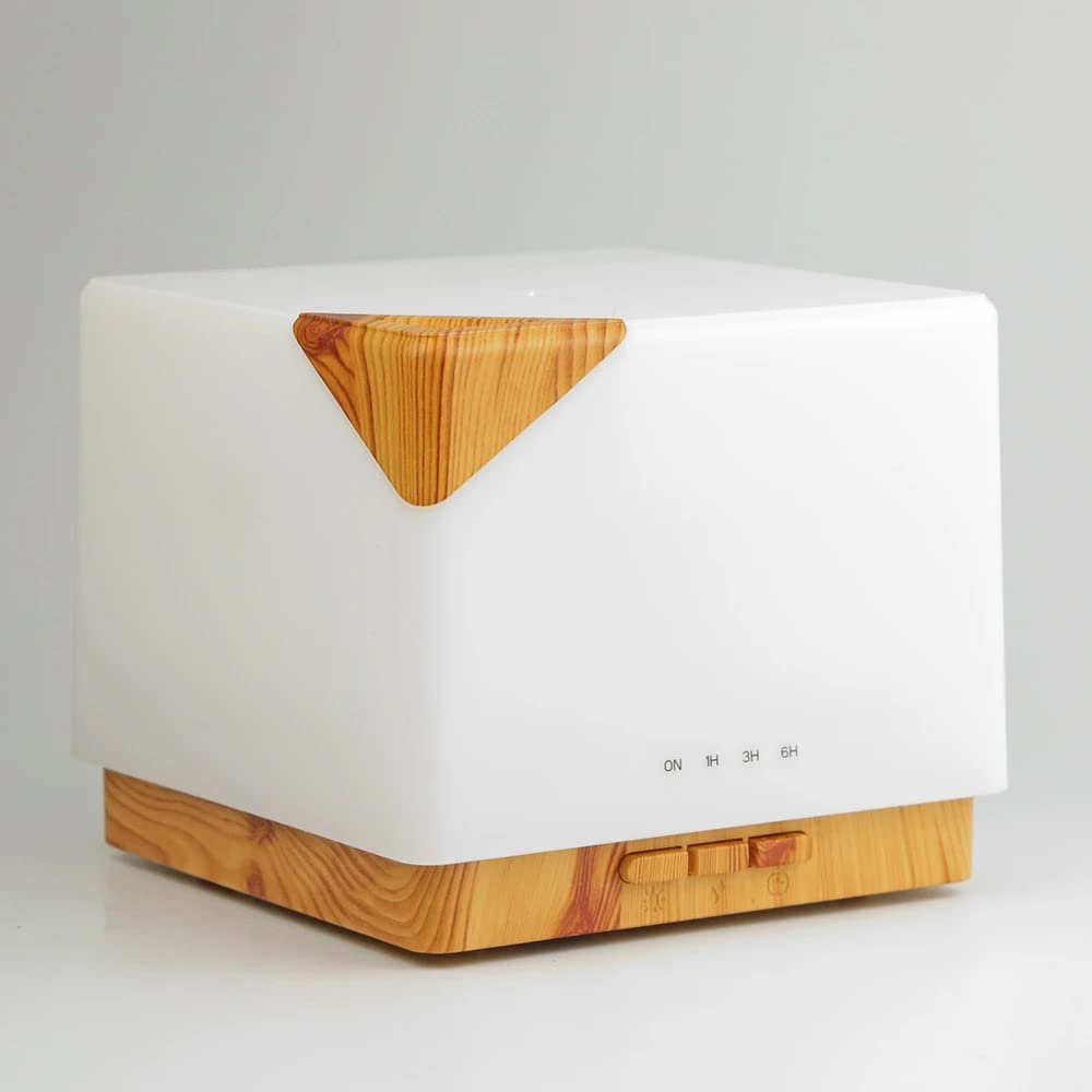 Aroma Diffuser, Humidifier & Lamp- Wooden design Square