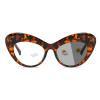 Bifocal Transition Photochromic Bifocal Reading Glasses women Oversized cat eye Frame Readers Sunglasses 0~+400 (brown leopard, 325 magnification) view 1
