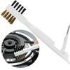 Kitchen Cleaning Scrub Brush - Deep Gas Stove Brass Wire Brushes with Stiff Bristles & Cooktop Scraper, Scrubber for Range Hood Grease Grime, Rust Cleaner for Pot Pan, Household Cleaning Tools view 1