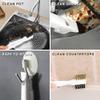 Kitchen Cleaning Scrub Brush - Deep Gas Stove Brass Wire Brushes with Stiff Bristles & Cooktop Scraper, Scrubber for Range Hood Grease Grime, Rust Cleaner for Pot Pan, Household Cleaning Tools view 4