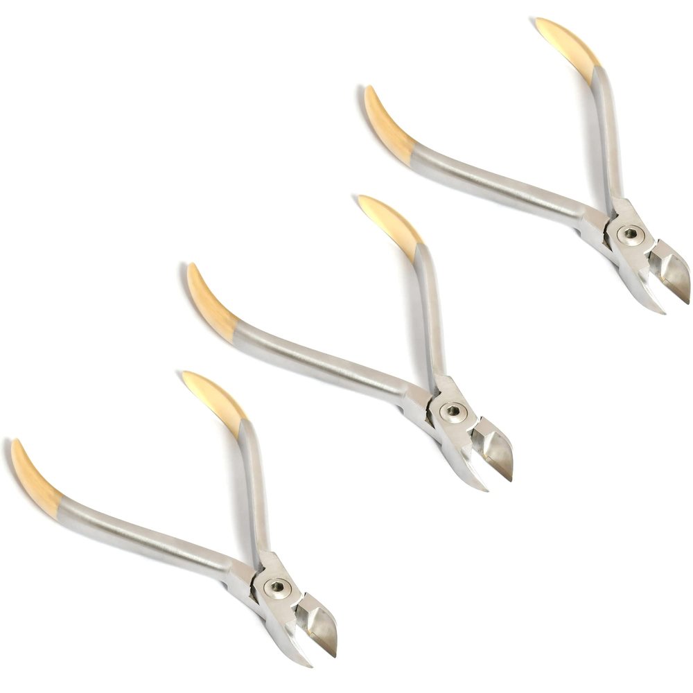 3 Pcs Standard Hard Wire Cutter Plier Tc Tip Dental Distal Orthodontic Instruments