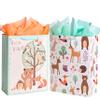 16.5" Extra Large Gift Bags for Baby Shower with Tissue Paper(2 Pack, Hello Baby!) view 1