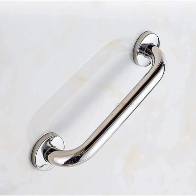 LUOFDCLDDD Safety Grab Bar for Bathtub, Handicap Grab Bars Chrome Safety Handrail with Sturdy Base Wall Anti-Slip Support Rail for Disabled/Silver/38Cm
