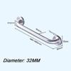 LUOFDCLDDD Safety Grab Bar for Bathtub, Handicap Grab Bars Chrome Safety Handrail with Sturdy Base Wall Anti-Slip Support Rail for Disabled/Silver/38Cm view 2