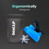 beatXP Shaker Bottle for Protein Shake, Compact Gym Plastic Shaker BPA Free Material Sipper Bottle 100% Leak Proof (400 ML) view 2