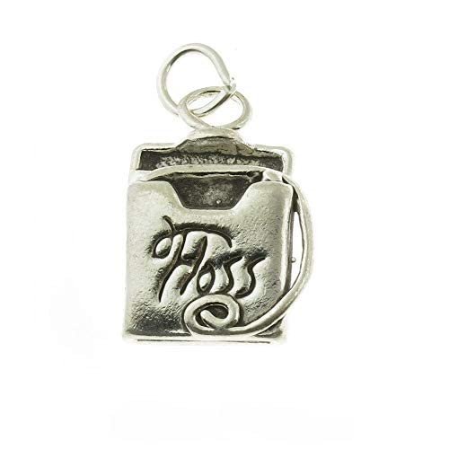 925 Sterling Silver Dental Floss Charm Made in USA Jewelry Making For You
