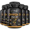 Health Dose Omega 3 Fish Oil  Lemon-Flavored Softgels with EPA & DHA for Brain, Heart, and Wellness Support  Easy-to-Digest, No Fish Burps  120 Softgels, Pack of 5 view 1