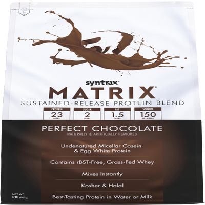 Syntrax Nutrition Matrix - Sustained-Release Protein Blend, Perfect Chocolate 2 lbs.