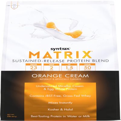 Syntrax Nutrition Matrix - Sustained-Release Protein Blend, Orange Cream 2 lbs.
