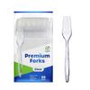 Comfy Package [50 Count] Premium Heavyweight Disposable Forks - Clear Plastic Forks, Plastic Cutlery, Perfect for Parties, Events, and Catering view 1