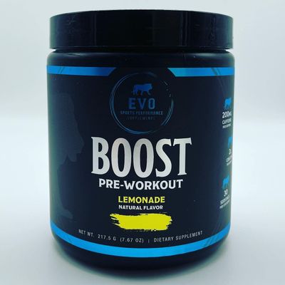 Evo Sports Performance & Nutrition Boost Pre-Workout Lemonade, 7.67 Ounce