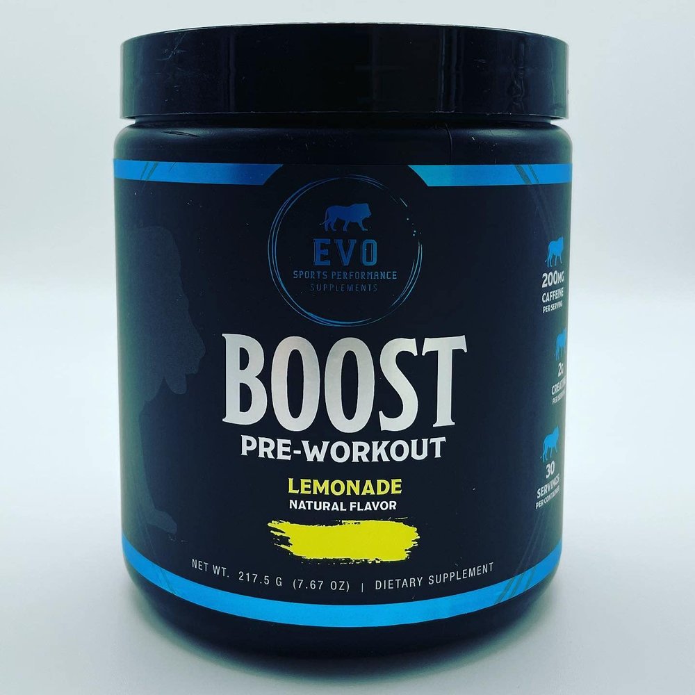 Evo Sports Performance & Nutrition Boost Pre-Workout Lemonade, 7.67 Ounce