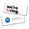 24ct Corporate Recruiting Promotional Product Personalized Bars "We're Hiring" Candy Item Giveaways (24 Pack) - Bright Pink view 1