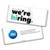 24ct Corporate Recruiting Promotional Product Personalized Bars "We're Hiring" Candy Item Giveaways (24 Pack) - Robins Egg Blue view 1