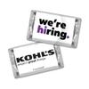 75ct Corporate Recruiting Promotional Product Personalized Miniatures "We're Hiring" Candy Item Giveaways (75 Pack) - Add Your Company Logo - Purple view 1