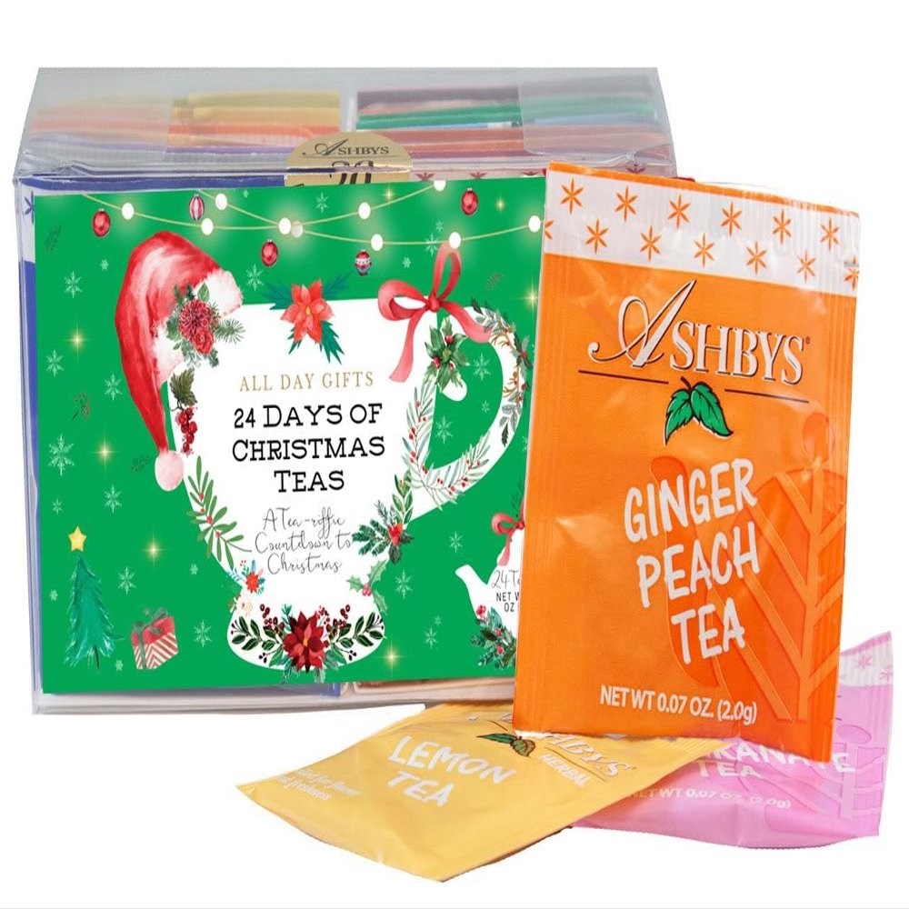 24 Days of Christmas Advent Calendar Holiday Collection - 24 Individual Bags of Tea Gift Set