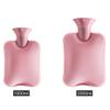 2L Hot Water Bottle with Cover,Soft Knitted Protective Cover,Hot Water Bag for Pain Relief,Neck and Shoulders,Feet Warmer (Color : Pink, Size : 1000ML) view 3
