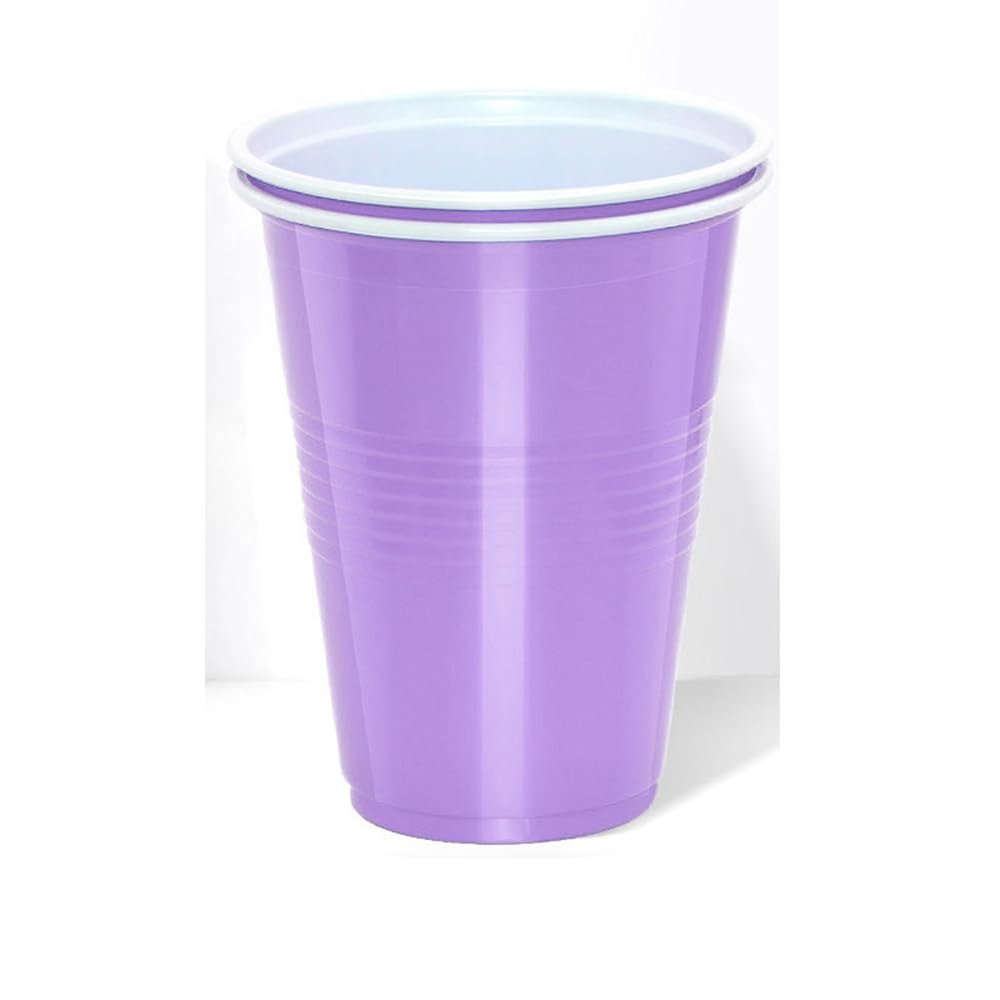 ACEVER 16-Ounce Disposable Plastic Cups, Party Game Cup, Pack of 100 (Pink)