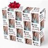 Customized Gift Wrapping Paper, Happy Birthday with Name Photo White Personalized Gift Wrap Paper with Photo Funny Wrapping Paper Roll for Men Women Birthday Christmas 58x23 1 Roll view 1
