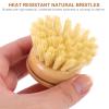 Uonlytech 2pcs Beech Kitchen Cleaning Brush Ergonomic Dish Scrubber Replacement Brush Strong Decontamination Power for Heavy Duty Kitchen Cleaning view 2