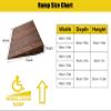 14inch/7inch/4inch Rise Threshold Ramp,Portable Lightweight Wood Access Ramps for Curb,Driveway,Garage Door,Stair,Shed (Size : 60x50x10cm) view 3