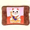 Rechargeable Heating hot Water Bottle,hot Water Bottle,Double-Handed Plush Cover,Help Relieve Body Pain and Help Warmth (Color : Brown 1) view 1