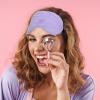 4 Pieces Plush Eye Mask Silk Furry Sleep Masks Comfortable Blindfold Eye Cover Colorful Satin Night Eyeshade Cover for Women Men Sleep Travel Nap Sleeping (Solid, Bright Colors) view 2