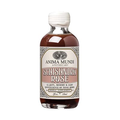 Anima Mundi Apothecary Schisandra Rose Elixir - Liquid Schisandra Berry Adaptogen Supplement with Wildcrafted Rose Petals for Liver and Kidney Support - Anima Mundi Beauty Supplements (2oz / 59ml)